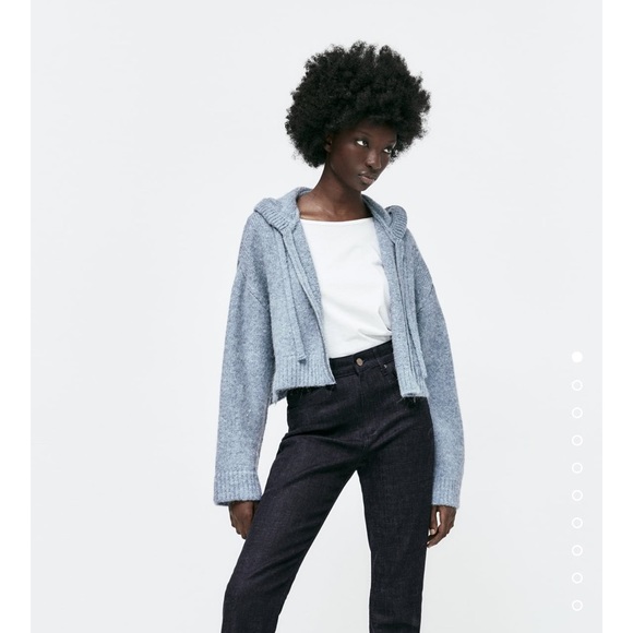 Nwt Zara Knit Sweatshirt W Zipper 